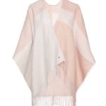 SOIA & KYO Pale Pink Cream Woven Scarfigan Scarf Cardigan Wrap w/Fringe Detail Photo 8