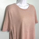 Akris Punto Lurex Knit Short Sleeve Metallic Rose, Blush Knit Top 10 Photo 5