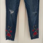 Driftwood  Jackie Rose Floral Embroidered Distressed Mid-Rise Skinny Jean Size 30 Photo 5
