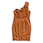 Milk & Honey Rust One Shoulder Bodycon Mini Dress Women’s Large Cocktail Party Orange Photo 4
