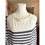 Loft  Women's Top Stripped Boat neck Long‎ Sleeve Cotton XL Coastal Rugby Photo 1