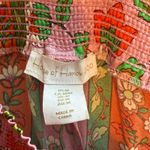 HOUSE OF HARLOW 1960 Womens M Floral Print Smocked Tube Top Wide Leg Pants Set Pink Size M Photo 4