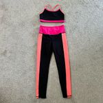 Lulus Goal-Oriented Black Color Block High Impact Leggings and sports bra small Photo 1