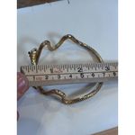 Gold Tone Snake Bangle Bracelet With Black Accents Photo 3