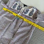 J.Crew White Blue Burgundy Block Floral Print Cotton Tie Front Tunic Top Sz 00 Photo 9