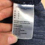 American Eagle Women’s Blue White Pinstripe Lightweight Denim Shortalls Romper Photo 8