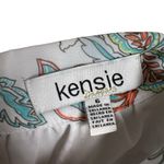 Kensie  White Floral Print Off the Shoulder Long Bell Sleeve Shift Mini Dress 6 Photo 5