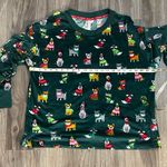Festive Green Pajama Set for Women Size L Photo 6