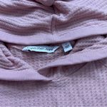 Calvin Klein Jeans Waffle Knit Hoodie Mauve Pink Thumb Holes Size L Photo 2