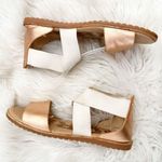 Sorel | Leather Sandals Sandal Natural Rose Gold Pink Beige Stretch | Size 9 Photo 1
