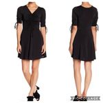 Abound  Mini Dress Juniors XS NWT Ruched Front Sleeves LBD Classic Basic Black Photo 1
