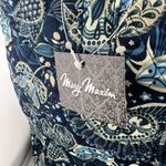 Mary Maxim Elegant Blue Quilted Tote Bag with Paisley Design Photo 5
