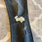 Special A  distressed raw hem skinny jeans size 3 charcoal denim Photo 7
