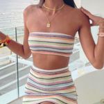 Princess Polly | Avianna White Multi Colored Zig Zag Cropped Top Size 2 Orange Photo 9