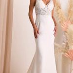 Lulus New Remarkably White Sheer Mesh Beaded Maxi Dress MSRP $258 Photo 0
