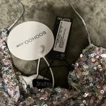 Boohoo Sequin Cowl Neck Crop Photo 5