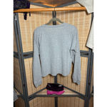 Simply Southern Women's "Hey Deer" Gray Long Sleeve Cropped Tee Photo 3