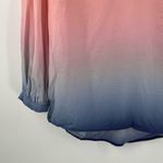 Ecru  Blouse Small Ombre Pastel Designer Luxury Business Casual Office Light Photo 8