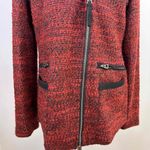 Lucky Brand  Red Black Tweed Women's Jacket Size Small Photo 2