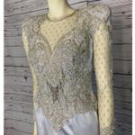 Vintage 90’s custom mother of the bride formal dress size medium Gray Photo 7