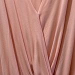 Venus  Faux Wrap Lace Up Sleeve Pink Top Photo 3