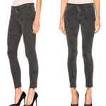 Mother The Double Fray Charmer Written in the Stars Embroidered Skinny Jeans 27 Black Photo 1