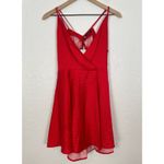 ZARA Red Satin Polka Dot Open Back Mini Dress NWT Size Small Photo 2