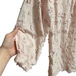 Romantic Pink Floral Appliqué Blouse Cottagecore Vibes Whimsical Scalloped Sz S Photo 10