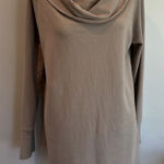 Soft Surroundings  Valerie Pullover Tunic Cowl Neck Camel Tan Sweater Size Small.  Photo 0