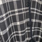 Diane Von Furstenberg  Vintage Cotton Gray~White Plaid Button Cardigan Sweater 2X Photo 6