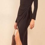 Reformation Elisa Wrap Dress In Black Photo 1
