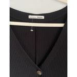 Reformation  Jeans Black Camille Ribbed Knit M Tencel Modal Jumpsuit Romper Comfy Photo 2