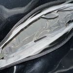 Beijo Black Vegan Patent Leather Paper Bag Handbag Polka Dot Scarf Twee Preppy Photo 10