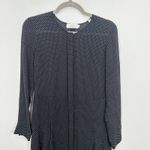 ALC Frank A.L.C. Black White Polka Dot 100% Silk Long Sleeve Mini Dress Size 4 Fit & Flare Photo 1