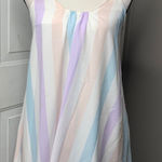 Buddy Love striped rainbow pastel pink swing mini dress‎ small pride boho summer Photo 0