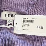 Pistola  NWT Eva Crew Neck Pullover Sweater Taro Lavender Lilac Small Distressed Photo 6
