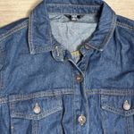 Frye  Western Denim Shirt Dress Button Front Long Sleeve Blue Women’s M Photo 4