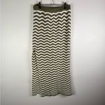 4th & Reckless Green White Chevron Knit Midi Skirt Size XXL Photo 4
