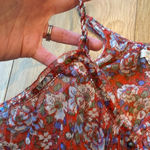 Aerie  Sheer Tank Red Floral Size XS Photo 3