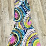Multi Print Beach tank Dress by beachtime abstract pink blue size 4 Photo 7