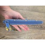 Vera Bradley  Blue FRENCH Yellow Zip Wallet Coin Case Pouch Vintage Photo 6