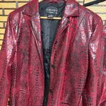 Selene Sport Red And Black Snakeskin Print Jacket And Pants Size 12 Photo 2
