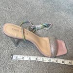 Chase and Chloe Pink Gia Rhinestone Strappy Open Toe Stiletto High Heel Size 9 NEW Photo 8