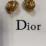 Christian Dior Authentic Dior Vintage Rhinestone Clip-On Earrings | Gold Plated Photo 4