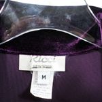 RICCI Purple Vintage 1990's Velvet Sweater 3 Piece Skirt Suit Set Size M Photo 1