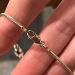 Sterling Silver Long Barrel Disco Ball Beaded Chain Necklace Photo 8