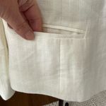 J Peterman 100% Linen Ivory Button Front Blazer Jacket 16 White Photo 4