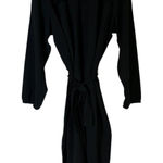 Eloquii Lace Panel Long Sleeve Blouse Womens Size 22 Black Sheer Dressy Photo 0