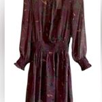 re:named  dress woman’s purple long sleeve floral sheer maxi New size medium Photo 0
