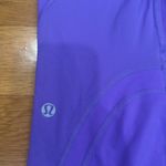Lululemon Athletica Purple Leggings with Floral Trim Photo 3